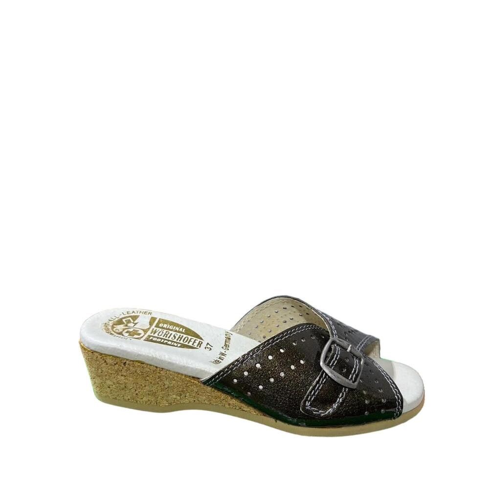 NEW WORISHOFER women's 251 sandals in grey patent